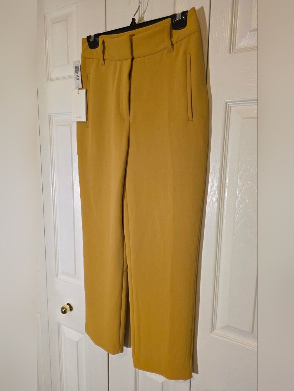 Aritzia Wilfred Crepette Ankle Trouser Size 4 In Cairo Gold (yellow) NWT - Picture 9 of 16